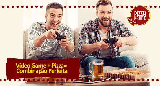 Noite do vídeo game + pizza = combinação perfeita